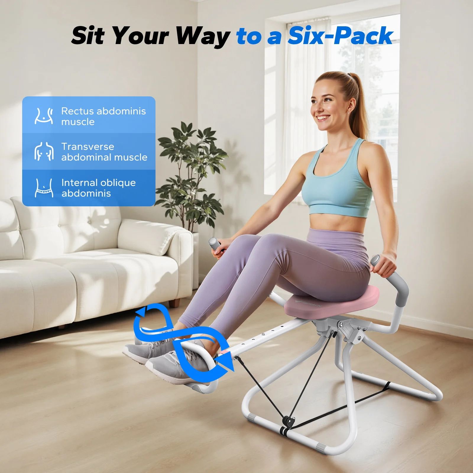 4-in-1 Ab Exerciser Swing Machine for Core Workout - Image 10