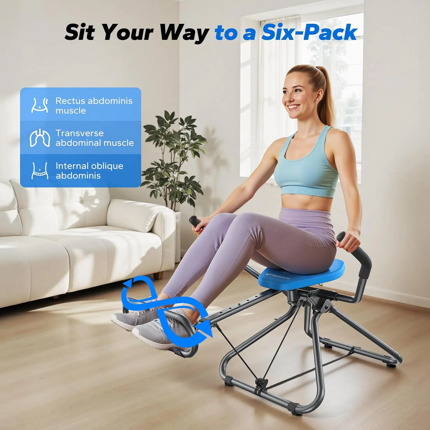4-in-1 Ab Exerciser Swing Machine for Core Workout - Image 3