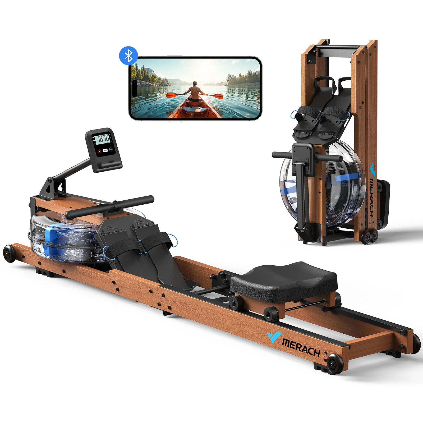 CoreRow R28 Wooden Water Rowing Machine for Beginners - Image 9