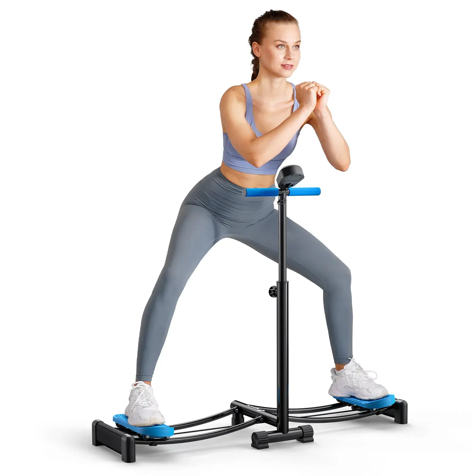 Foldable and Adjustable Height Simulated Ski Machine