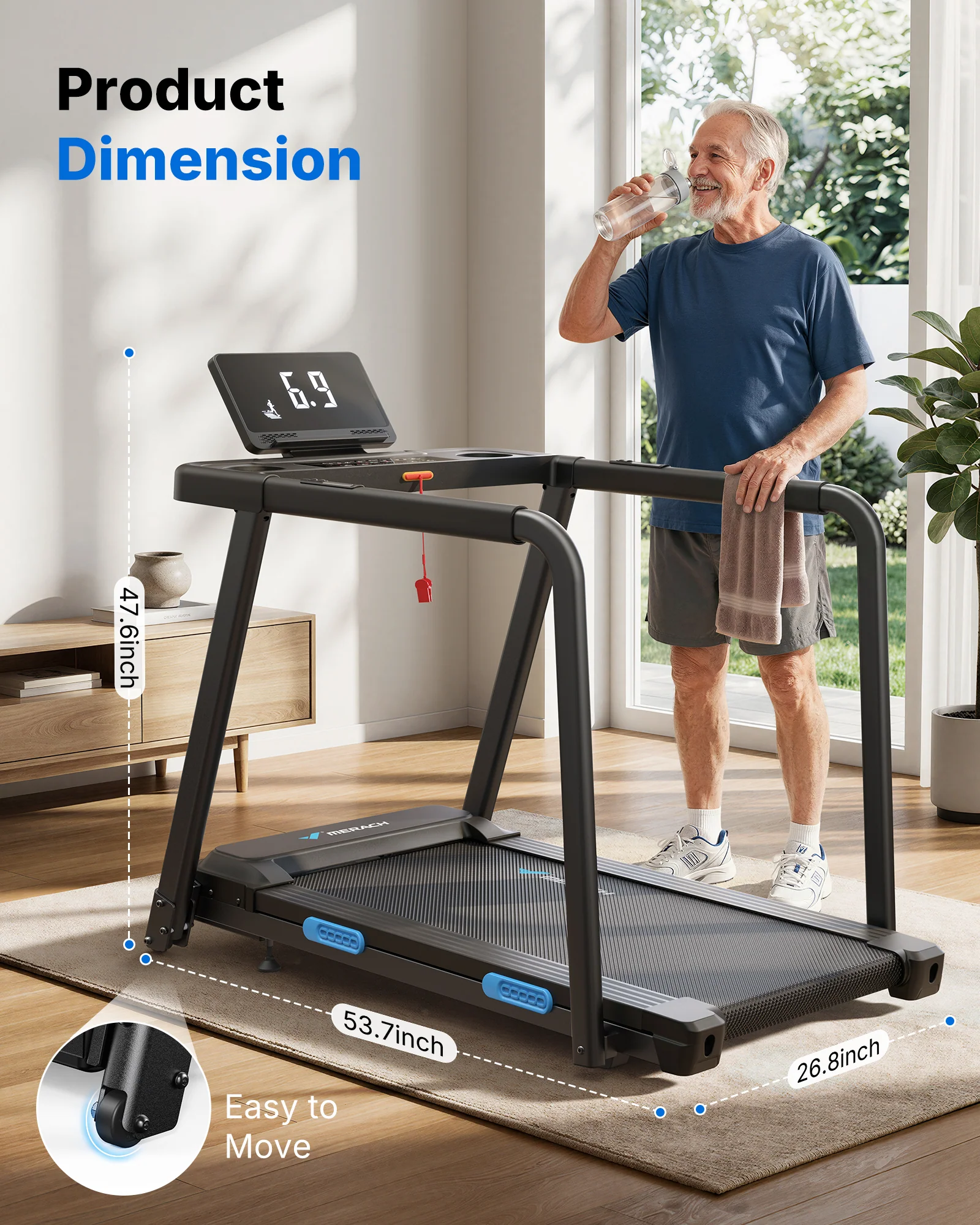 T12 Treadmills for Seniors with Handles - Image 8