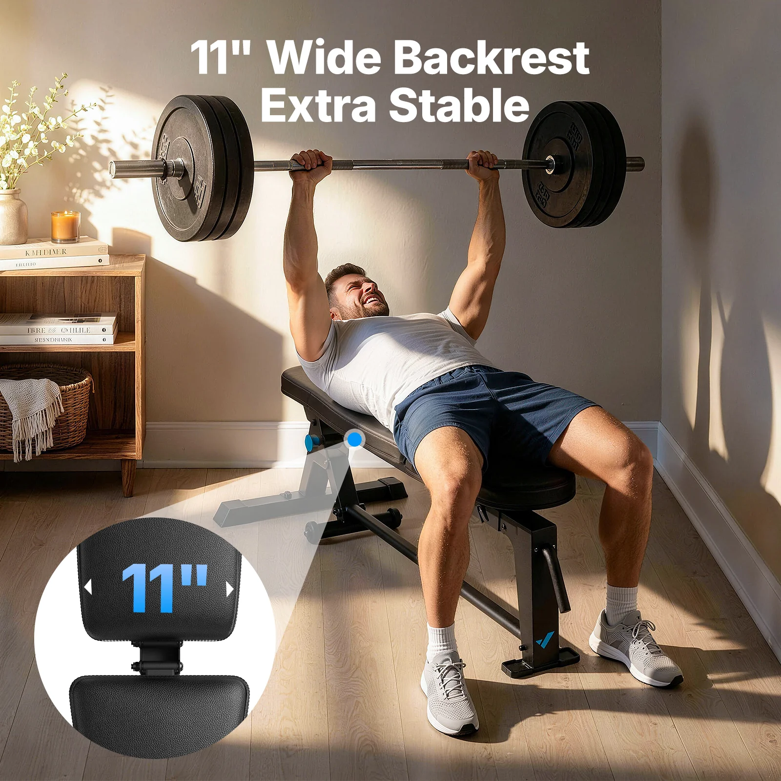P14 Adjustable Foldable Weight Bench - Image 5