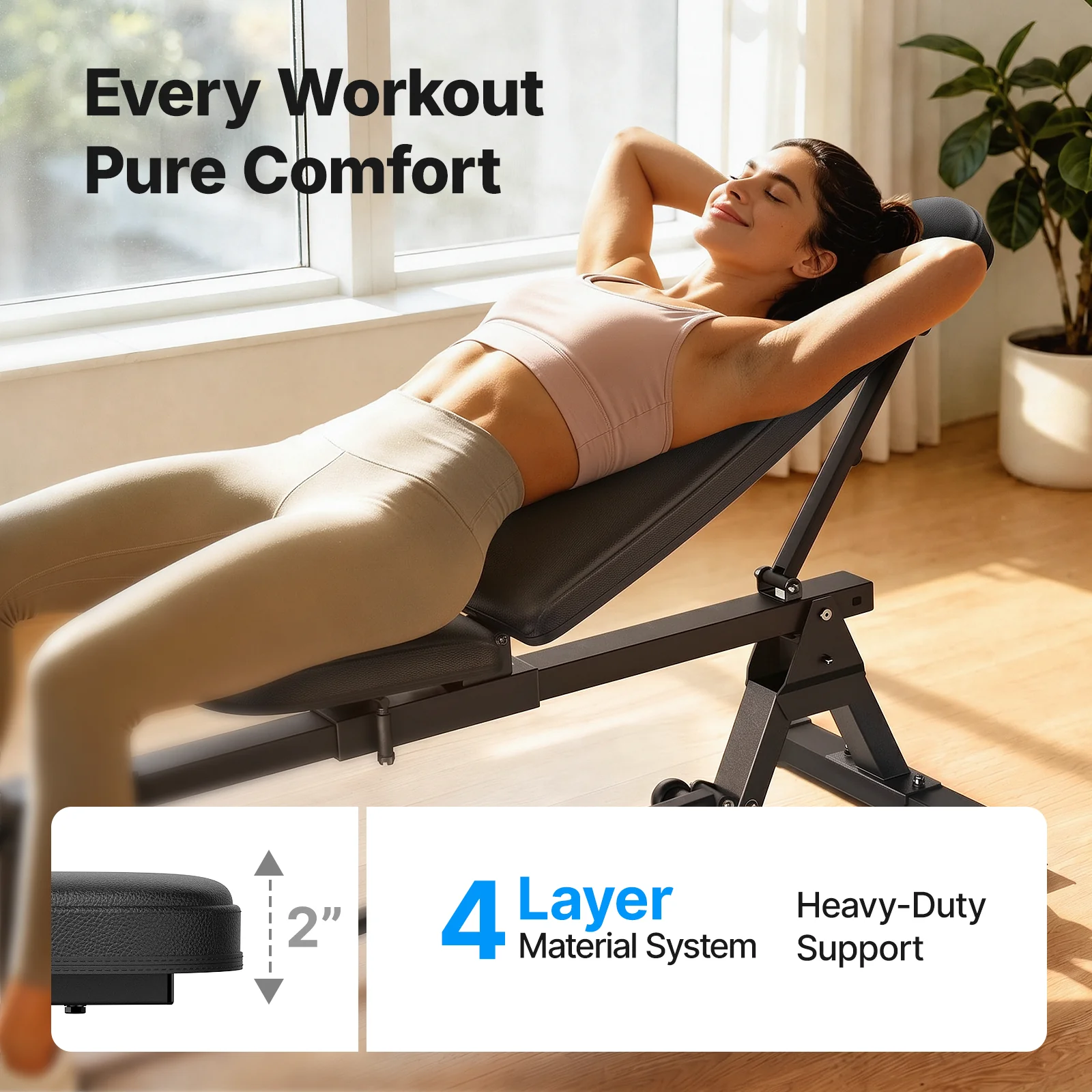P14 Adjustable Foldable Weight Bench - Image 6