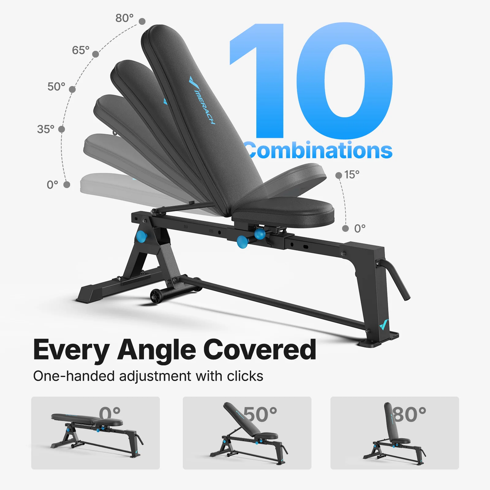 P14 Adjustable Foldable Weight Bench - Image 8