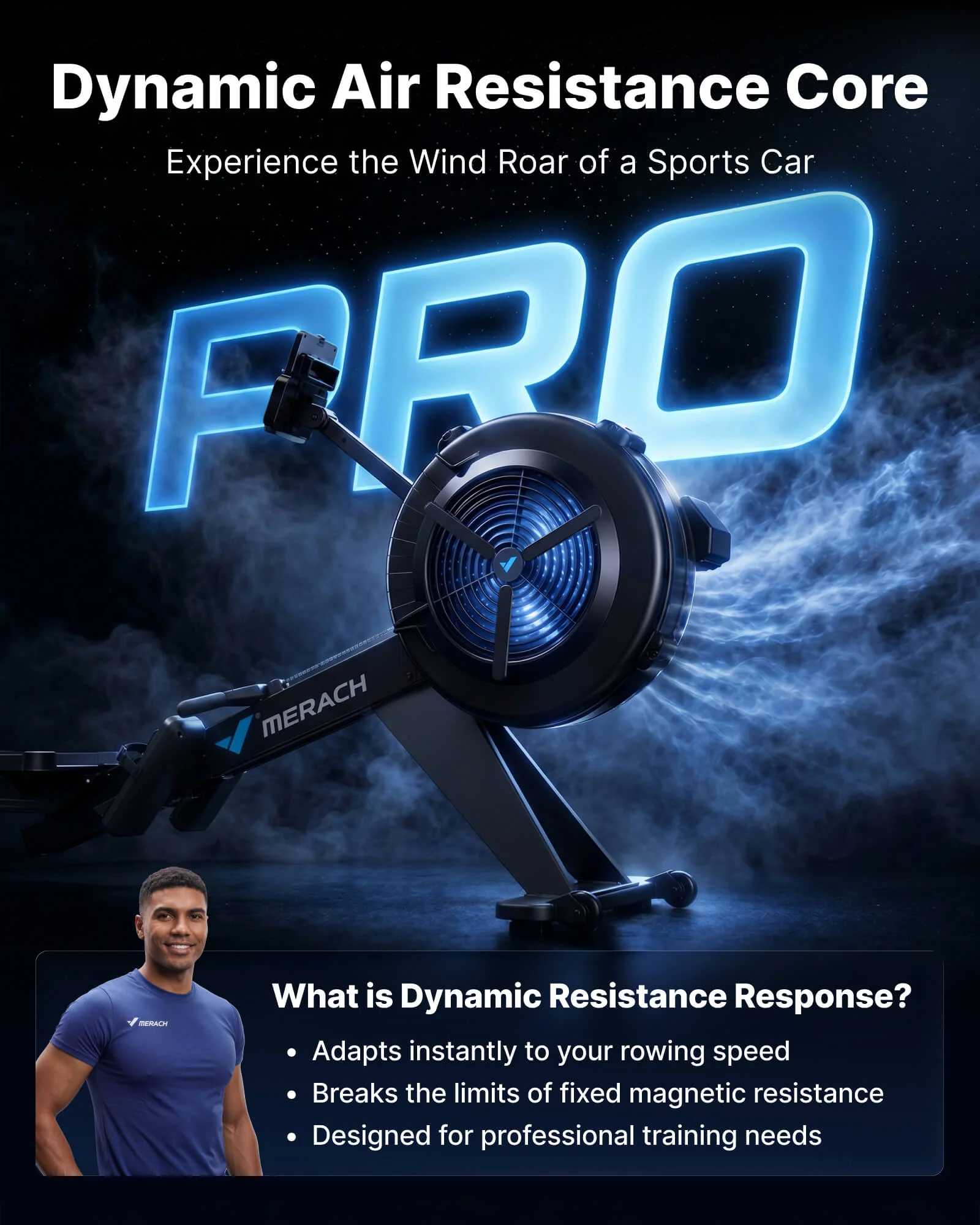 UltraRow R60 N Air & Magnetic Rowing Machine for HIIT - Image 4