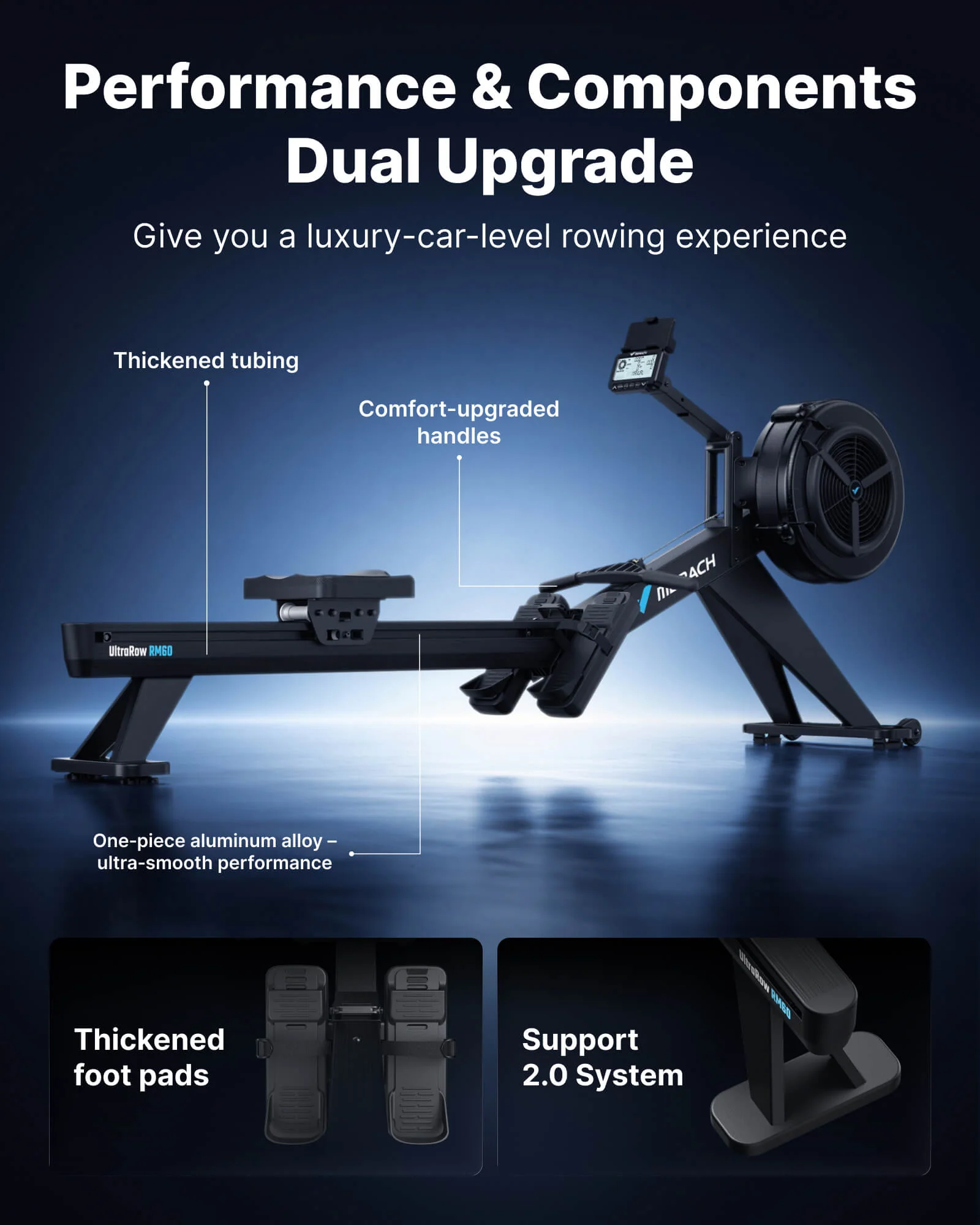 UltraRow R60 N Air & Magnetic Rowing Machine for HIIT - Image 5