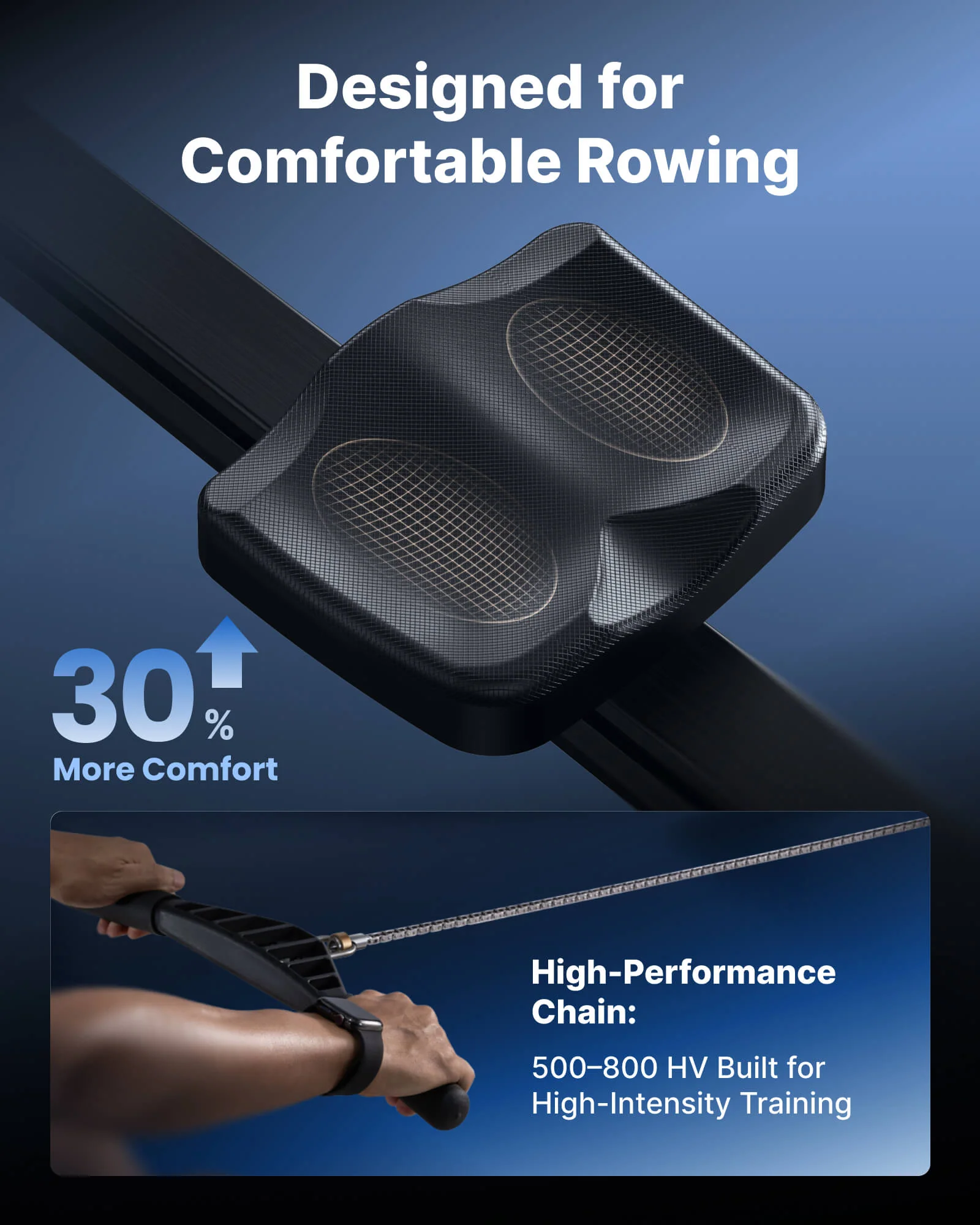 UltraRow R60 N Air & Magnetic Rowing Machine for HIIT - Image 7